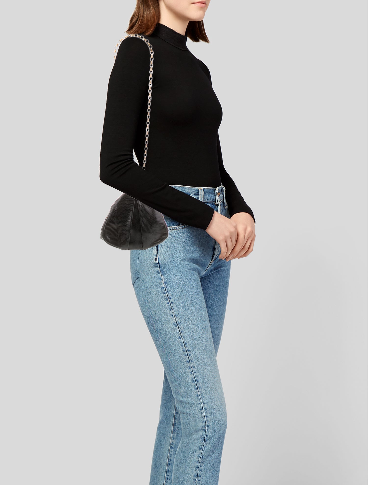 Chanel Vintage Lizard Evening Bag